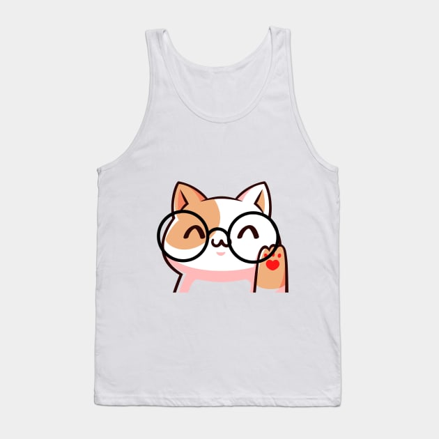 cat with glasses Tank Top by Amadej